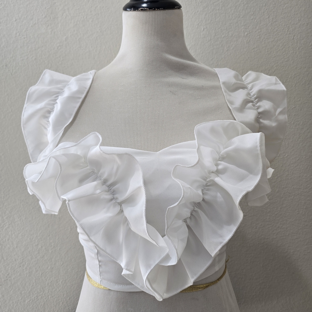 SHEIN White Ruffle Blouse